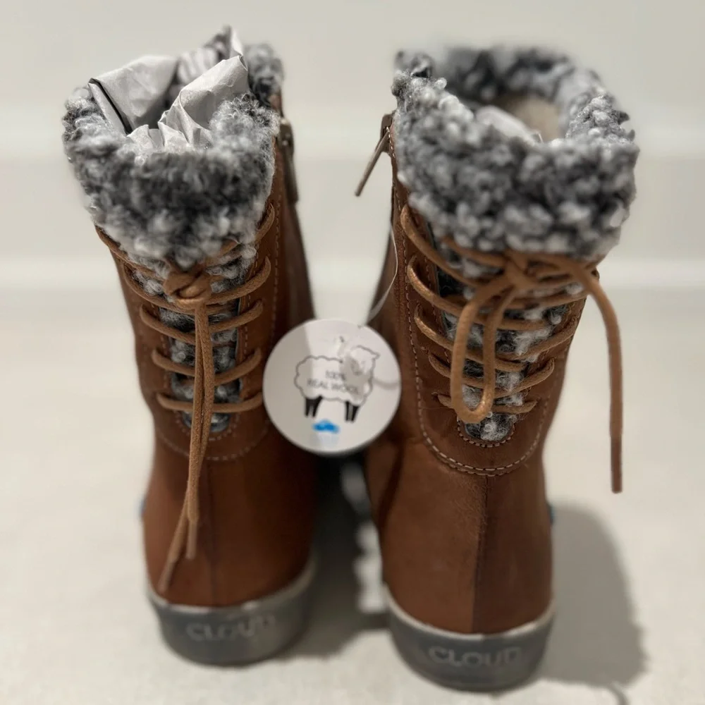 Cloud Aryana Wool Lining Leather Boots, Brand New - Picture 3 of 12